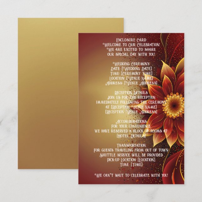 Eternal Bloom: A Timeless Celebration of Love Enclosure Card (Front/Back)