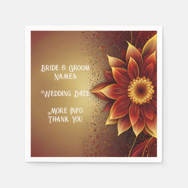 Eternal Bloom: A Timeless Celebration of Love Napkin (Front)