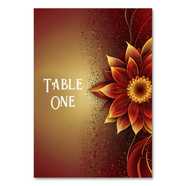 Eternal Bloom: A Timeless Celebration of Love Table Number (Back)