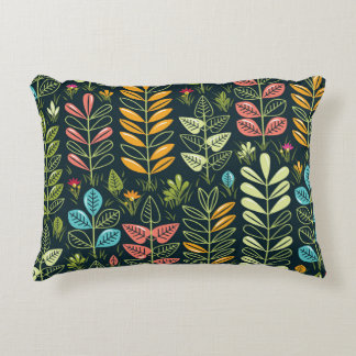 Eternal Blooms: Hand-Drawn Floral Elegance Decorative Cushion