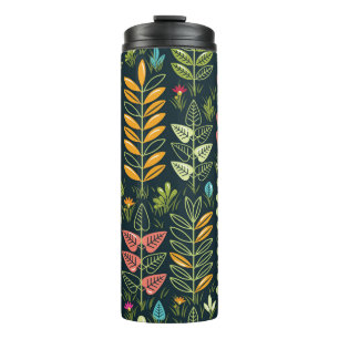 Eternal Blooms: Hand-Drawn Floral Elegance Thermal Tumbler