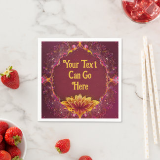 "Eternal Blossoms: A Celebration of Love" Wedding Napkin