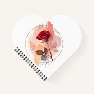 Eternal Blush: A Modern Rose in Abstract Harmony Notebook