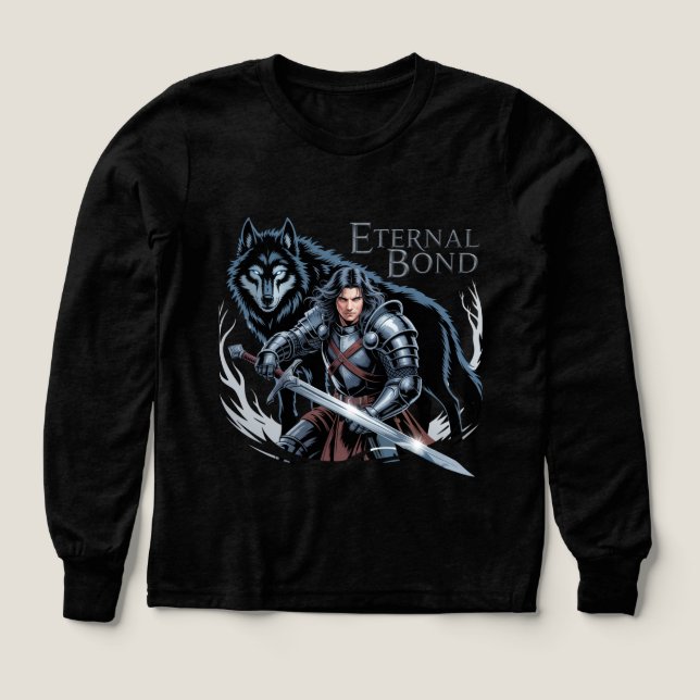 Eternal Bond – Warrior and His Wolf. (Design Front)