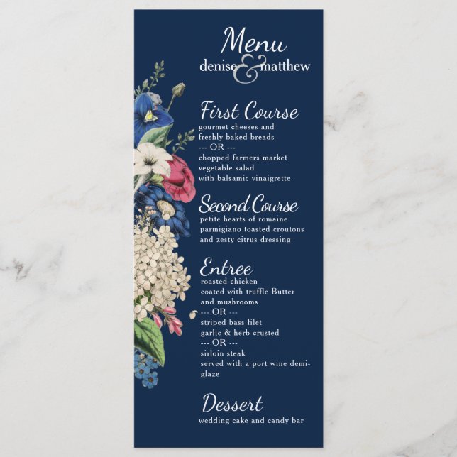 Eternal Collection in Polar Night Blue  Menu (Front)