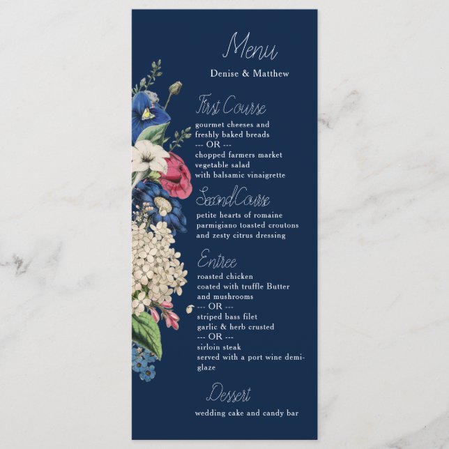 Eternal Collection in Polar Night Blue  Menu (Front)