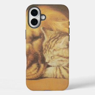 Eternal Companions   Beautiful Cat & Dog Cuddling iPhone 16 Plus Case