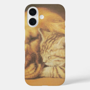 Eternal Companions Beautiful Cat & Dog Cuddling iPhone 16 Case