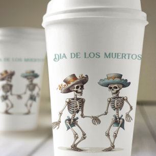 Eternal Dance Dia de los Muertos Calaveras Paper Cups