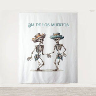 Eternal Dance Dia de los Muertos Calaveras Tapestry