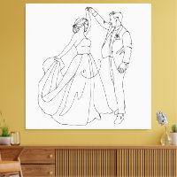 Eternal Dance – Minimalist Wedding Line Art