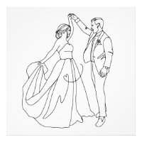Eternal Dance – Minimalist Wedding Line Art