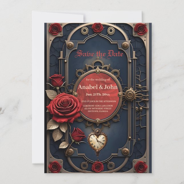 Eternal Elegance – Clockwork Heart. Save The Date (Front)