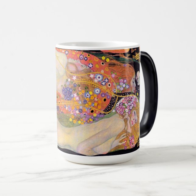 Eternal Elegance: Gustav Klimt's Water Serpents II Magic Mug (Front Right)