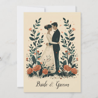 Eternal Embrace Wedding Invitation