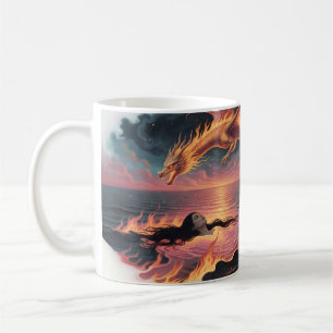 Eternal Flame Dragon Fire Ocean Love Mug