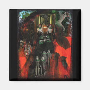 Eternal Flame Mixed Media Macabre Original Art Magnet