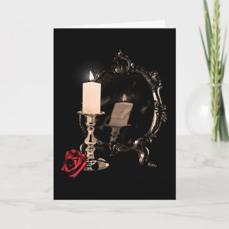 Eternal Flame Rose Gothic Valentine's Day Card