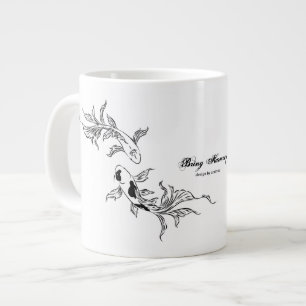 Eternal Flow Koi Art Large Coffee Mug