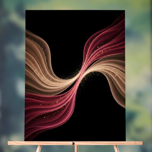 Eternal Flow of Love — Abstract Romantic Art Acrylic Sign (Neutral)