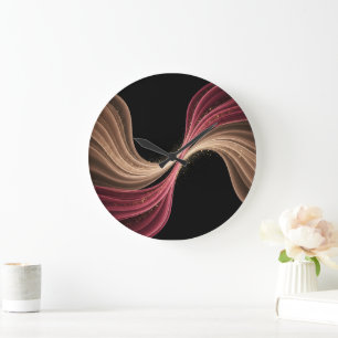 Eternal Flow of Love — Abstract Romantic Art Large Clock