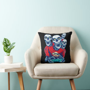 Eternal Gaming Brotherhood: The Red Gamer Skeleton Cushion