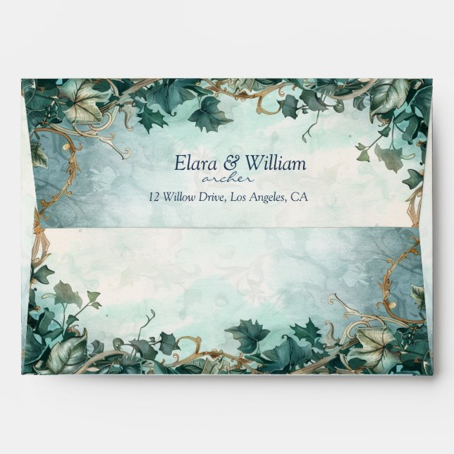 Eternal Grace Elven Wedding Envelope (Back (Top Flap))