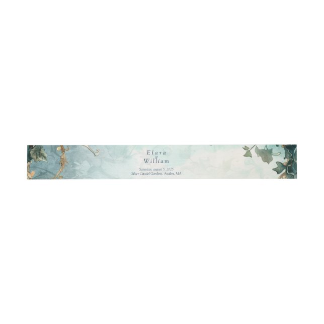 Eternal Grace Elven Wedding  Invitation Belly Band (Flat)