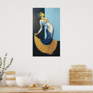 Eternal Grace: Modern Muse in Traditional Form Poster