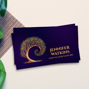 Eternal Growth - Golden Ratio Spiral Tree Business Card