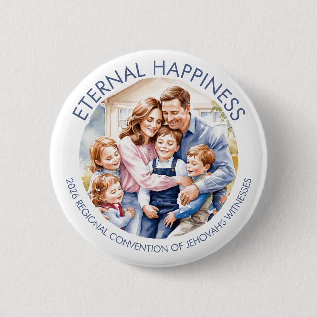 Eternal Happiness Notebook for Kids and Adults 6 Cm Round Badge (Front)