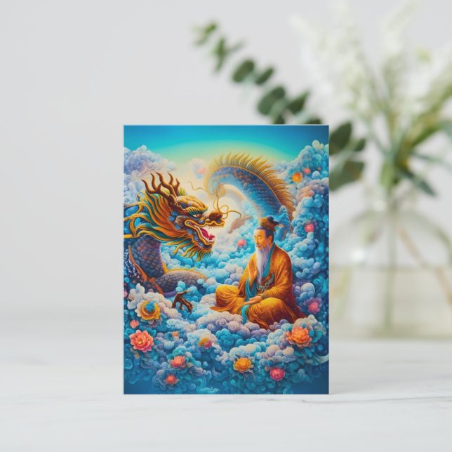 Eternal Harmony: Dragon’s Blessing Postcard (Standing Front)