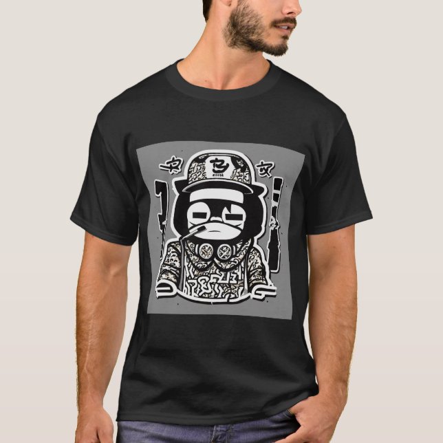 Eternal Harmony: Kungfu King Monochrome Tee  (Front)