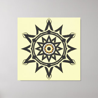 Eternal Harmony Mandala — Divine Geometry in Gold Canvas Print