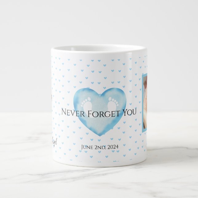 Eternal Hearts-Angel Baby Memorial Photo Mug 20oz (Front)