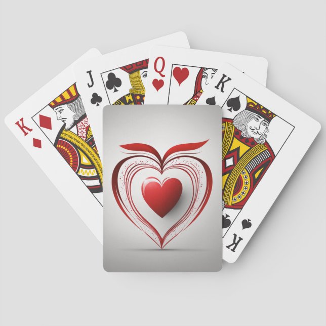 "Eternal Hearts Playing Cards - Passionate Play" (Back)