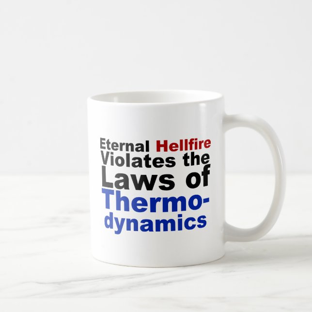 Eternal Hellfire Violates Thermodynamics Coffee Mug (Right)