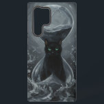 Eternal Hourglass: The Black Cat of Time Samsung Galaxy Case<br><div class="desc">A mesmerizing design featuring a black cat with glowing emerald eyes, trapped within a mystical hourglass as waves and storms swirl around it. Symbolizing mystery, fate, and the flow of time, this artwork blends gothic elegance with surreal fantasy. Perfect for cat lovers, spiritual dreamers, and anyone who embraces the magic...</div>