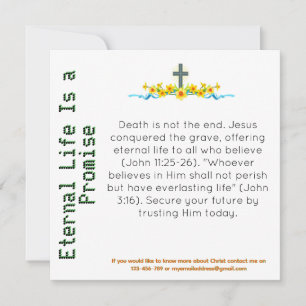 Eternal Life Is a Promise Witness Card