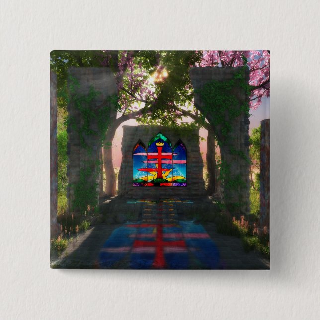 Eternal Light Easter Button (Front)