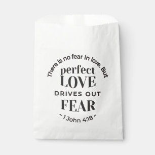 Eternal Love - 1 John 4:18 Scripture Quote Art Favour Bags