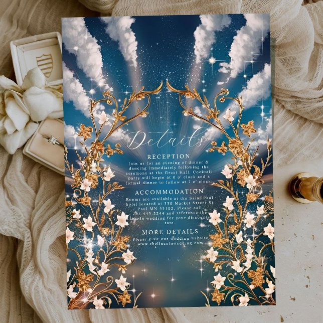 Eternal Love Baroque Floral Themed Wedding Enclosure Card (Creator Uploaded)