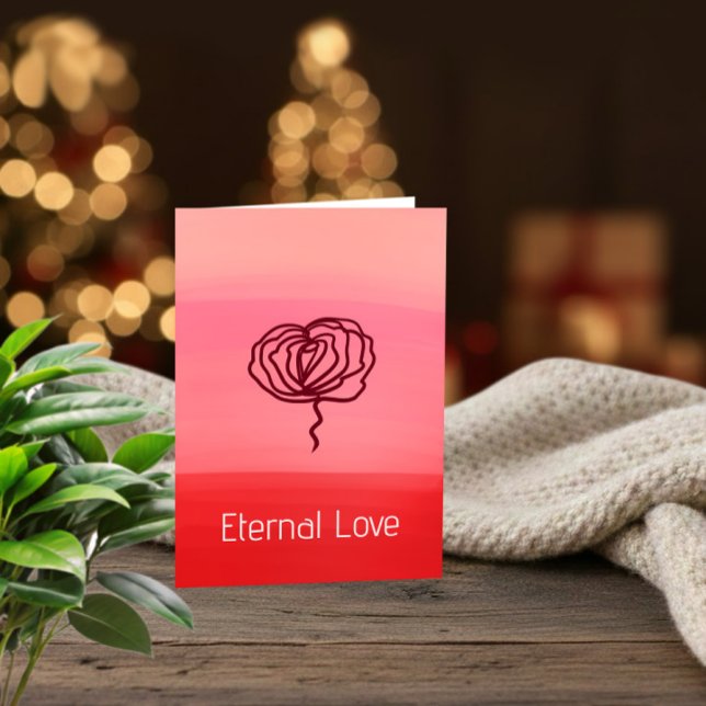 Eternal Love Elegant Rose Greeting Card (Creator Uploaded)