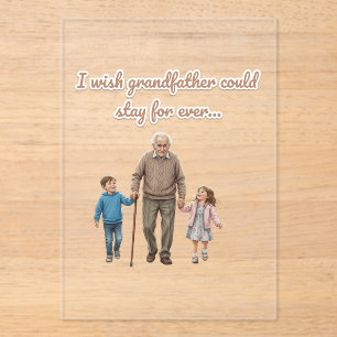 eternal love for grandfather acrylic invitations