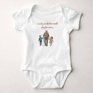 eternal love for grandfather baby bodysuit