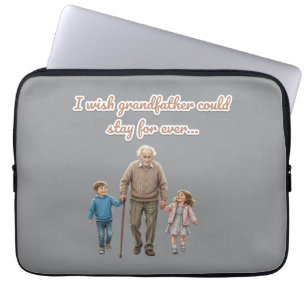 eternal love for grandfather laptop sleeve