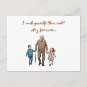 eternal love for grandfather postcard