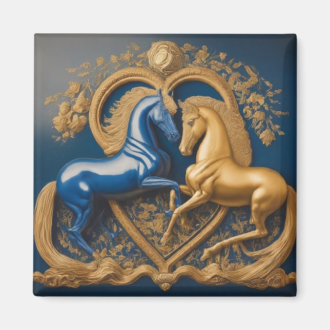 Eternal Love: Golden Embrace Magnet (Front)