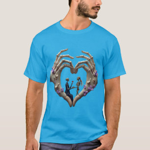 Eternal Love Gothic Skeleton Romance T-Shirt
