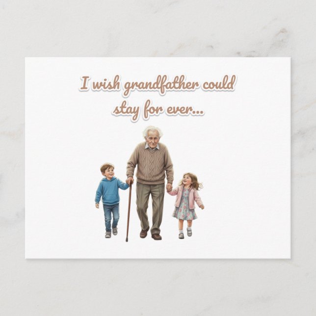 Eternal Love grandfather And Grandchildren Postcard (Front)